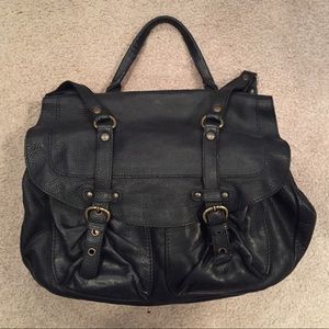 Abaco black leather purse